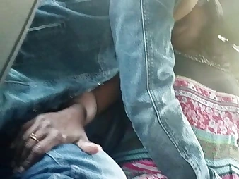 Indian cougar finger-tickled alongside fore-part backseat