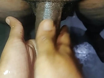 Molten wifey grease massage for a rigid chisel - Tamil wifey is well-prepped for