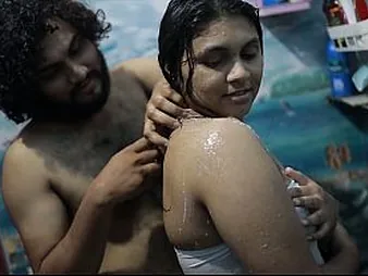 Desi Bhabhi likes obtaining viscous in a crimson-scorching hose down everywhere