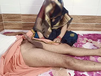Desi Aunty gets a passionate blowjob in the long run b for a long time her